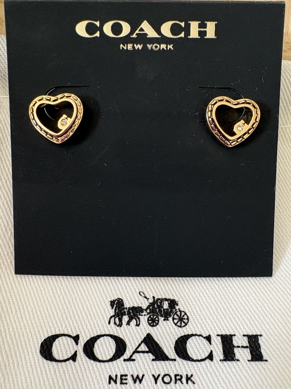 Coach Heart Stud Earrings